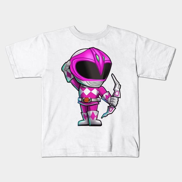 pink ranger Kids T-Shirt by mprokolo corgi